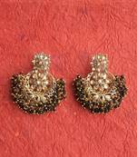 RozMili Gold Plated Polki design Traditional drop party Earrings for women & Girls