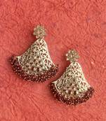 RozMili Gold Plated Polki design Traditional party Earrings for women & Girls
