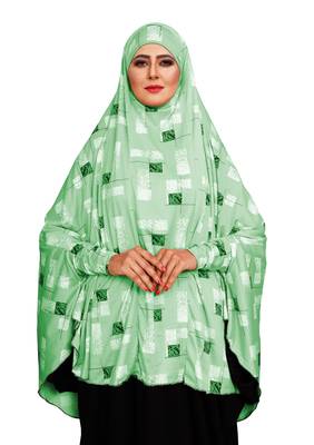 JSDC Printed Spun Lycra Women Prayer Hijab Abaya Makhna 2