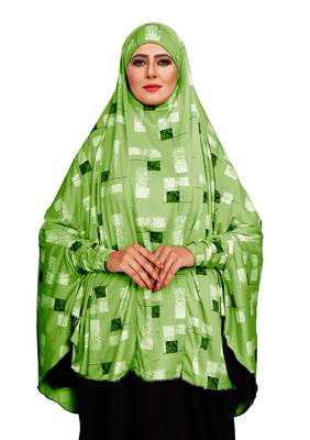 JSDC Printed Casual Wear Spun Lycra Women Prayer Hijab Abaya Makhna 2