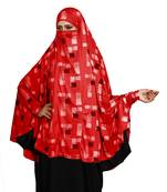 JSDC Printed Spun Lycra Women Prayer Hijab Abaya Makhna