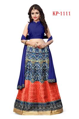 Krisha Export Banglore Silk digital Print Lehenga Choli  2