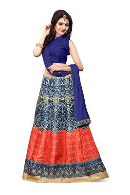 Krisha Export Banglore Silk digital Print Lehenga Choli  3