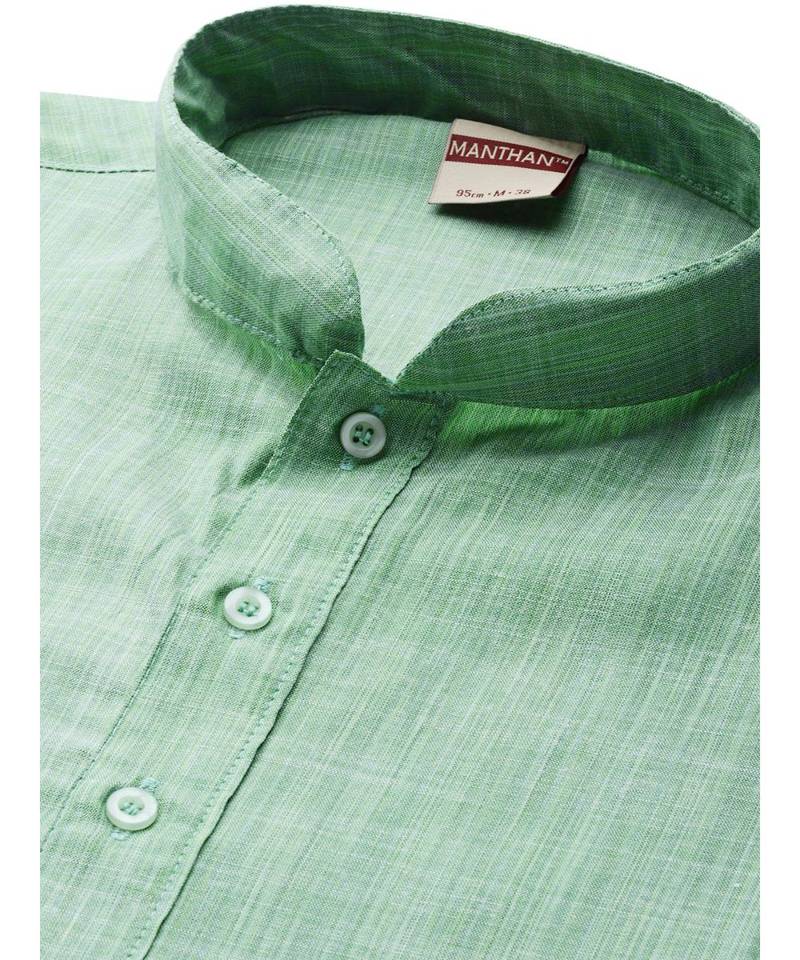 Green Cotton  men kurta