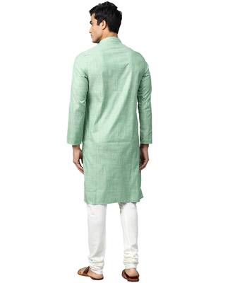 Green Cotton  men kurta 5