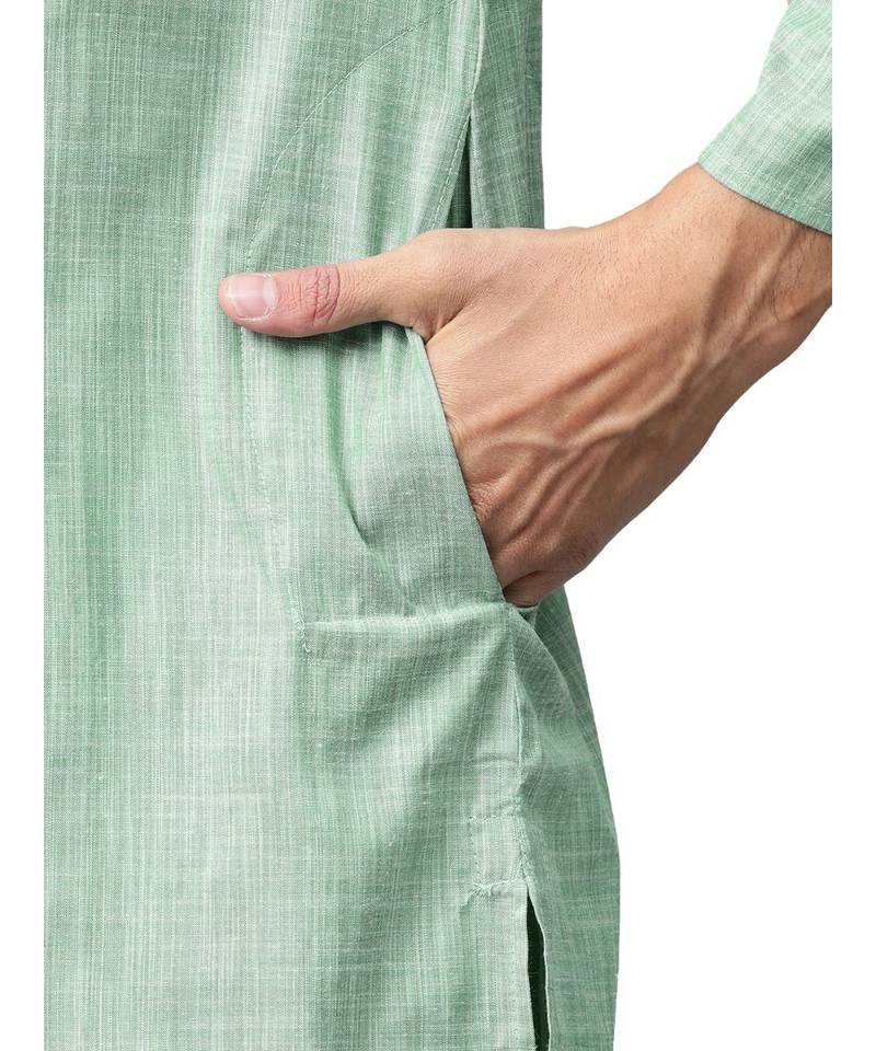Green Cotton  men kurta