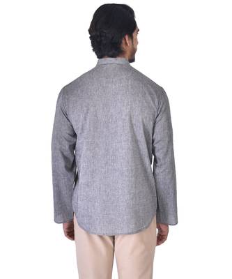 Grey Cotton  men kurta 5