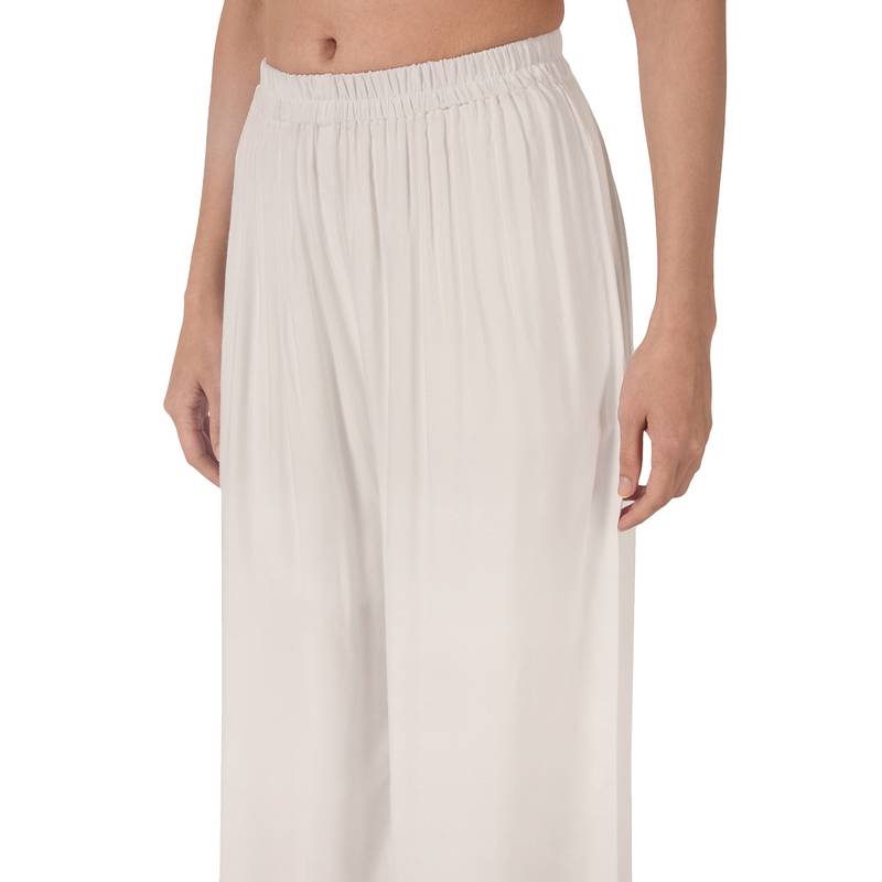 Krisha Export Regular Fit Women Off White Rayon Palazzo