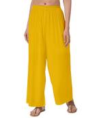 Krisha Export Regular Fit Women Mustard Rayon Palazzo