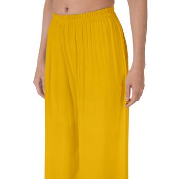 Krisha Export Regular Fit Women Mustard Rayon Palazzo 4