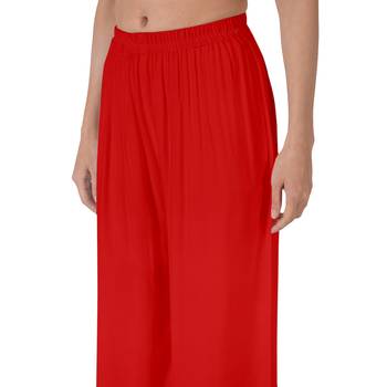 Krisha Export Regular Fit Women Red Rayon Palazzo 4