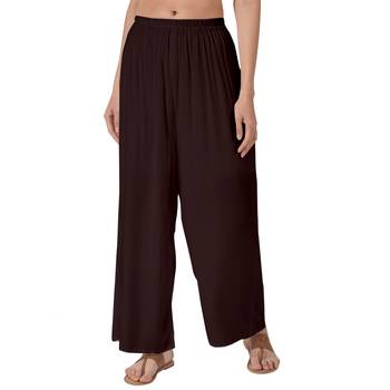 Krisha Export Regular Fit Women Coffee Rayon Palazzo 1