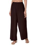 Krisha Export Regular Fit Women Coffee Rayon Palazzo