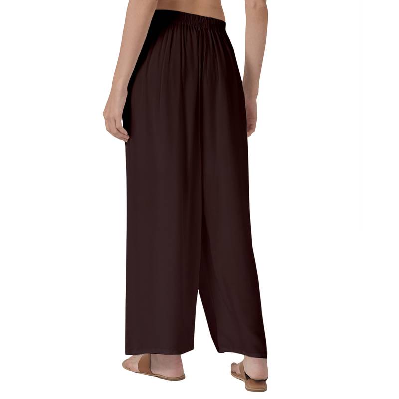 Krisha Export Regular Fit Women Coffee Rayon Palazzo