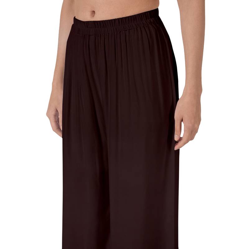 Krisha Export Regular Fit Women Coffee Rayon Palazzo