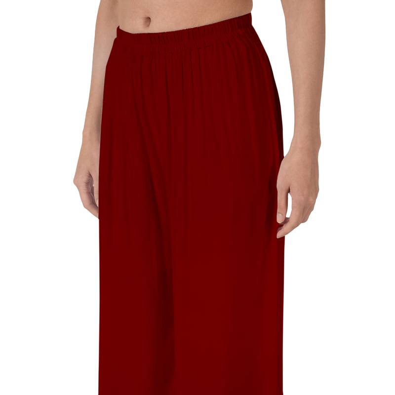 Krisha Export Regular Fit Women Maroon Rayon Palazzo