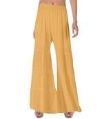 Krisha Export Regular Fit Women Beige Rayon Sarara