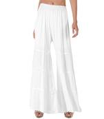 Krisha Export Regular Fit Women White Rayon Sarara