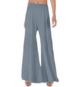 Krisha Export Regular Fit Women Grey Rayon Sarara