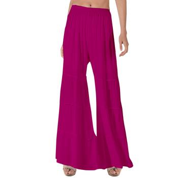 Krisha Export Regular Fit Women Rani Rayon Sarara 1