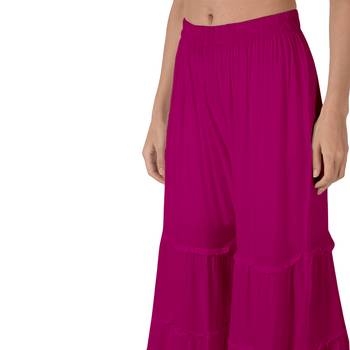 Krisha Export Regular Fit Women Rani Rayon Sarara 4