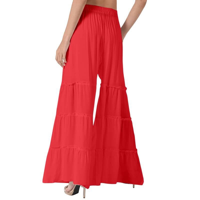 Krisha Export Regular Fit Women Gajari Rayon Sarara