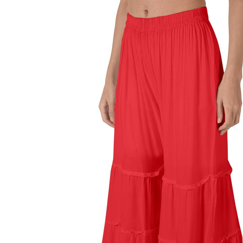 Krisha Export Regular Fit Women Gajari Rayon Sarara