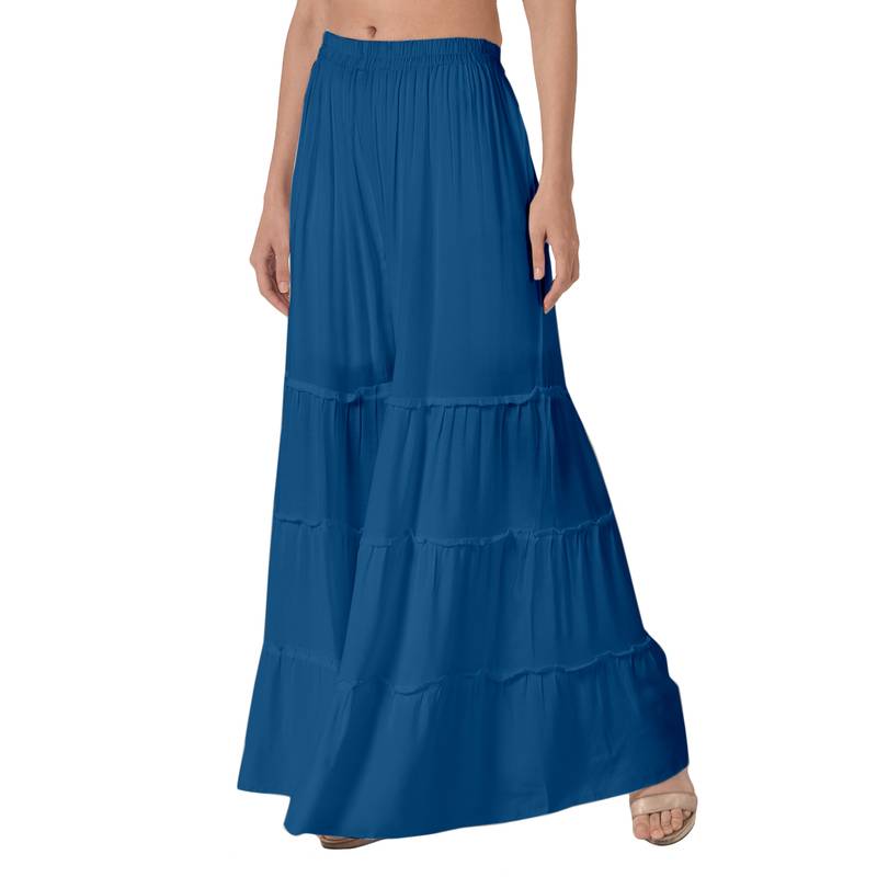 Krisha Export Regular Fit Women More Peach Rayon Sarara