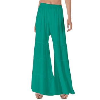 Krisha Export Regular Fit Women Rama Rayon Sarara 1