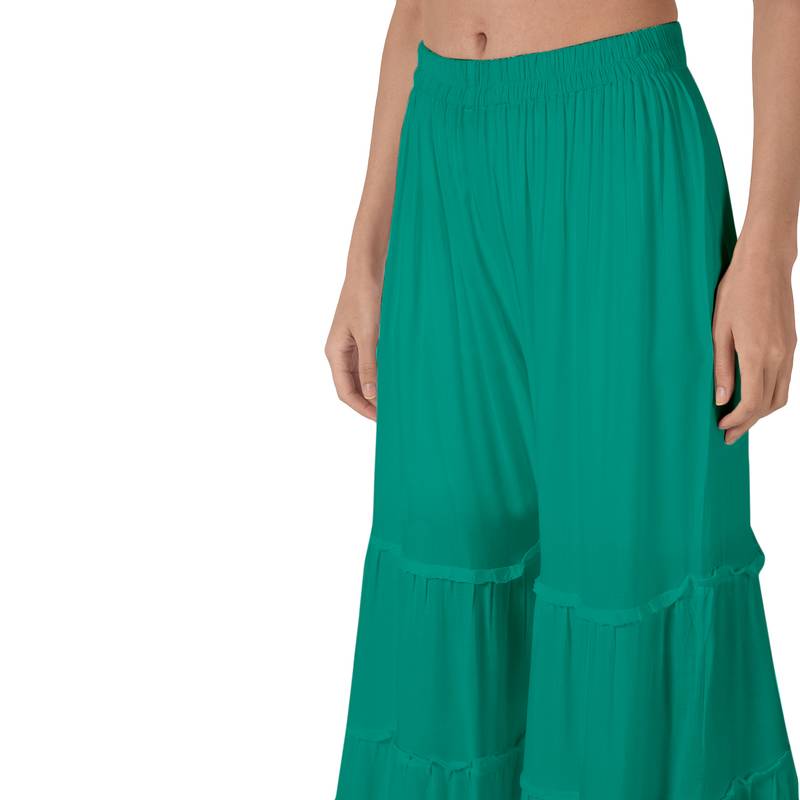 Krisha Export Regular Fit Women Rama Rayon Sarara