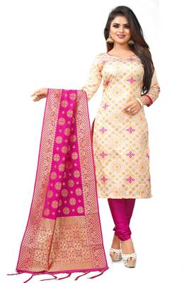 White resham woven banarasi salwar 1