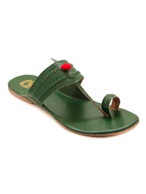 Green Womens Flat By Trends & Trades 1