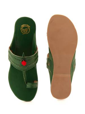 Green Womens Flat By Trends & Trades 4