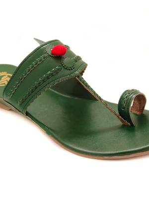 Green Womens Flat By Trends & Trades 5