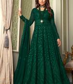 Green Heavy Embroidered Anarkali