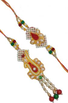 Designer Bhaiya Bhabhi Rakhi Set