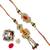 Designer Bhaiya Bhabhi Rakhi Set and Decorative Pooja Plate