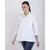 BALI HAI by PASHMA WOMEN'S RUFFLE WHITE SOLID CASUAL SHIRT
