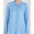 BALI HAI by PASHMA WOMEN'S BEAUTIFUL RUFFLE NAVY BLUE SHIRT