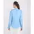BALI HAI by PASHMA WOMEN'S BEAUTIFUL RUFFLE NAVY BLUE SHIRT