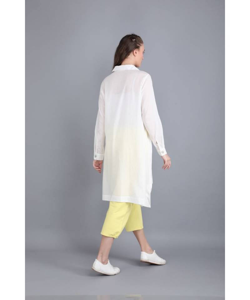 BALI HAI by PASHMA WOMEN'S BEAUTIFUL LONG WHITE CASUAL SHIRT