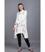 BALI HAI by PASHMA WOMEN'S BEAUTIFUL LONG WHITE EMBROIDERED CASUAL SHIRT