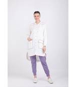 BALI HAI by PASHMA WOMEN'S  WHITE MULTI EMBRIODERY HOODY DRESS