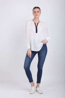 BALI HAI by PASHMA WOMEN'S  WHITE KURTA TOP