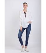 BALI HAI by PASHMA WOMEN'S  WHITE KURTA TOP