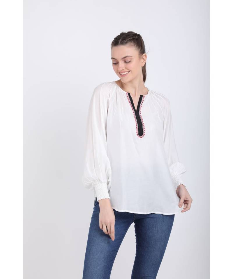 BALI HAI by PASHMA WOMEN'S  WHITE KURTA TOP