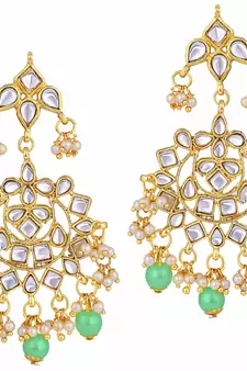 Gold Plated Traditional Kundan Choker Jewellery Set with Earrings & Maang Tikka For Women 