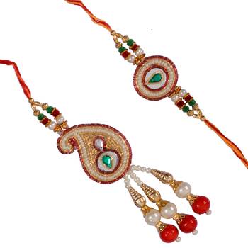 Designer Bhaiya Bhabhi Rakhi Set 1