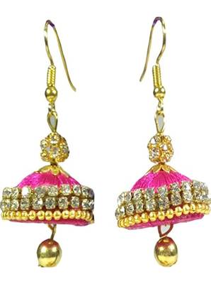 Pink jhumkas 1