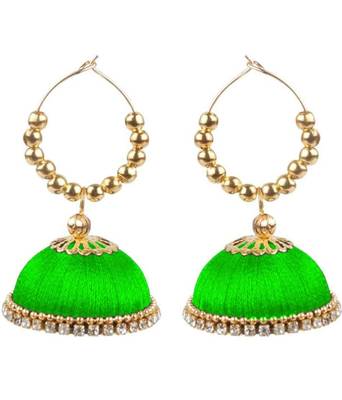 Green jhumkas 1
